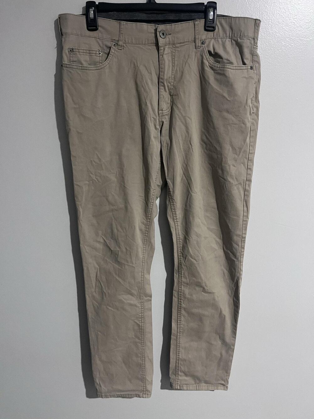 Mason Pants Mens 36x29 Beige Chino Slim Fit Cotton Stretch 5-Pocket Tapered